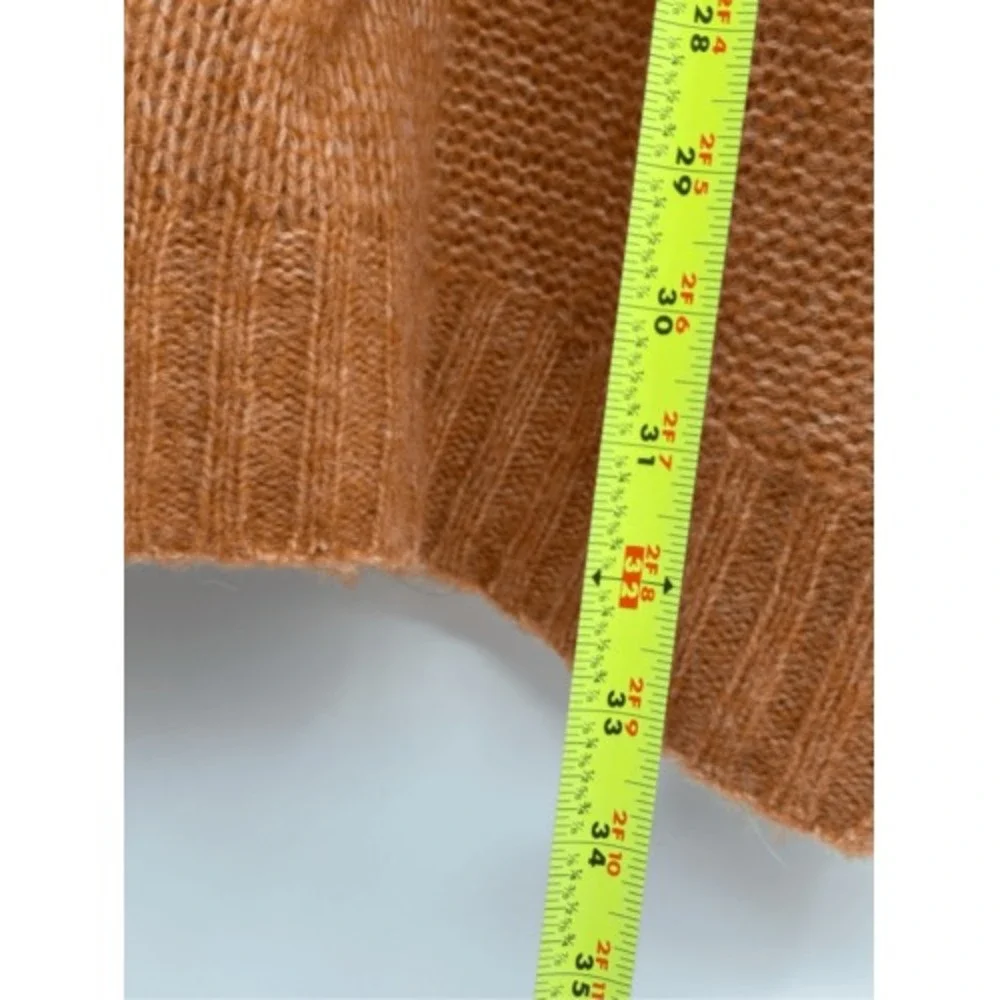 Aerie Sweater Chunky Oversized‎ Tunic Women Medium Orange Tan Long Sleeve Knit